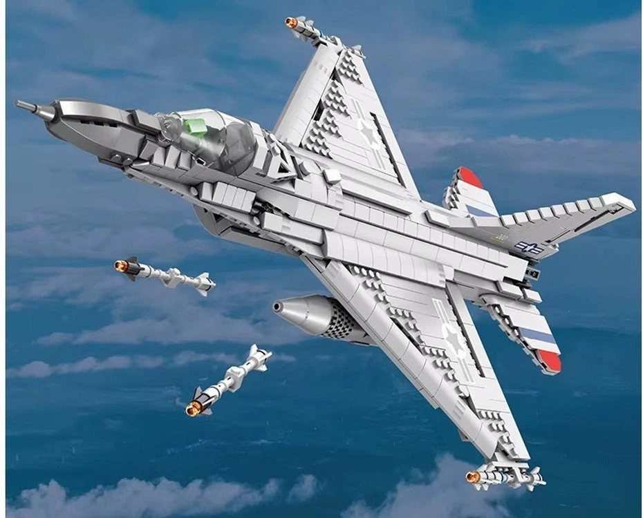 Jokomisiada Reobrix F16 naikintojas lėktuvų statybos blokeliai