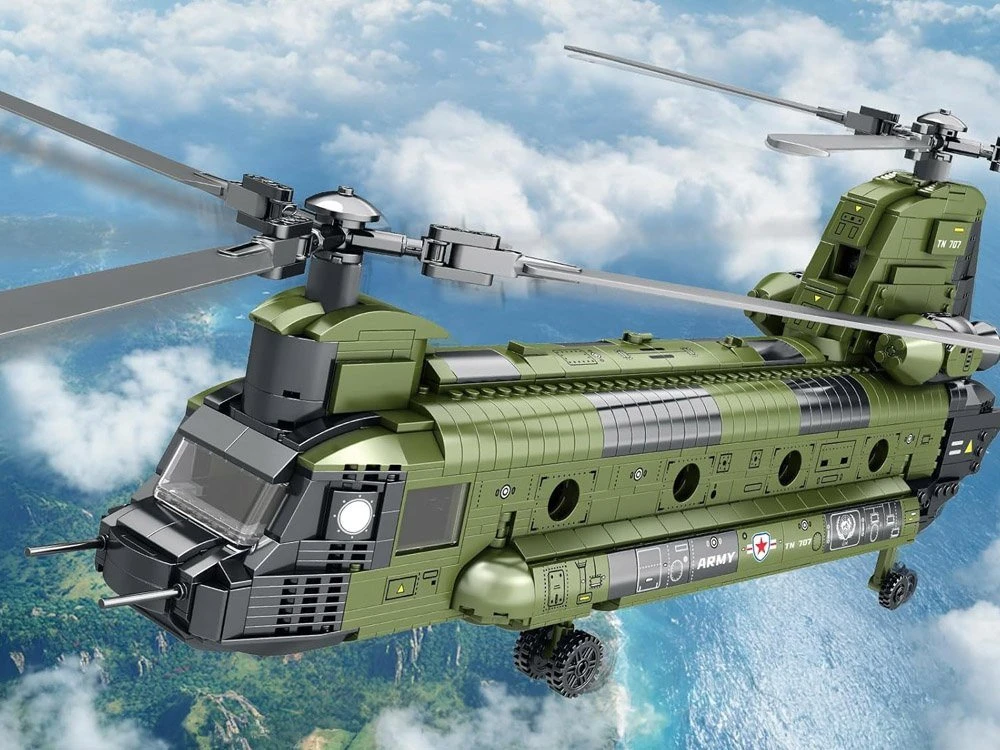 „Jokomisiada Reobrix“ licencijuoti statybiniai blokai CH-47 „Chinook“ sraigtasparnis, 1458 vnt. ZA5802