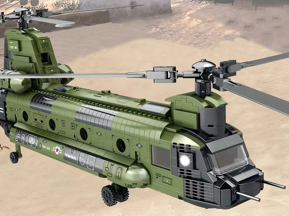 „Jokomisiada Reobrix“ licencijuoti statybiniai blokai CH-47 „Chinook“ sraigtasparnis, 1458 vnt. ZA5802