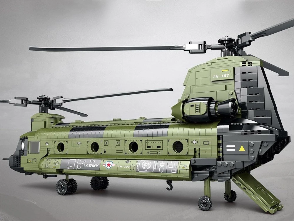 „Jokomisiada Reobrix“ licencijuoti statybiniai blokai CH-47 „Chinook“ sraigtasparnis, 1458 vnt. ZA5802