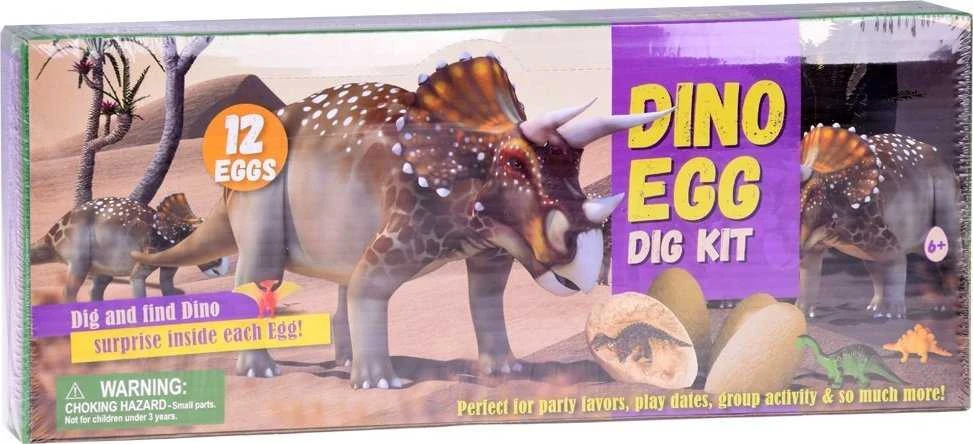 Jokomisiada Archeologijos rinkinys 12 didelių kiaušinių + kortelės "Atrask dinozaurų pasaulį" ZA4999