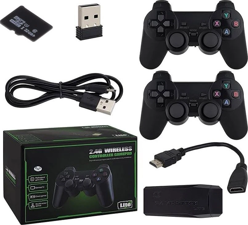 Jokomisiada Žaidimų konsolės komplektas HDMI RETRO + 2 pagalvėlės Daugiau nei 20 000 žaidimų kaip anksčiau GR0696