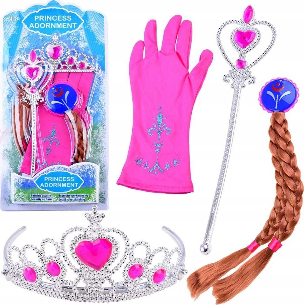Jokomisiada Rinkinys princesės su pasakomis Crown Hair ZA3967