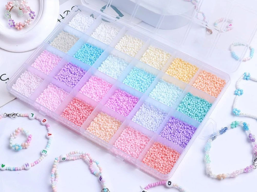 Jokomisiada Pastelinių Friendship Bracelet karoliukų rinkinys 24 spalvų ZA5336