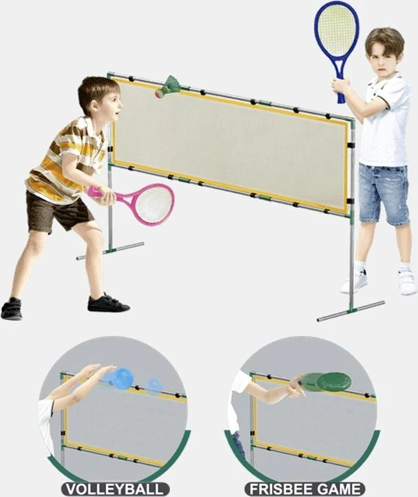 Jokomisiada 3in1 sportinis rinkinys Tinklinio tinklelis, Badmintono kamuolys, diskas SP0772