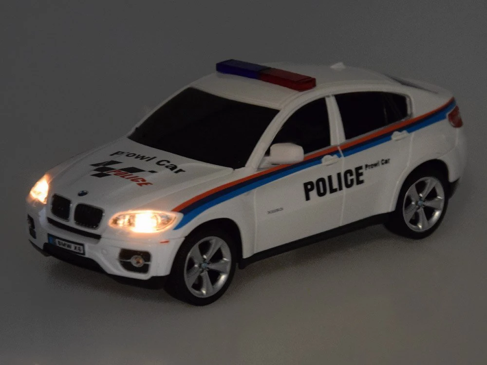 Jokomisiada BMW X6 sportinis policijos automobilis su nuotolinio valdymo pulteliu RC0660 BI
