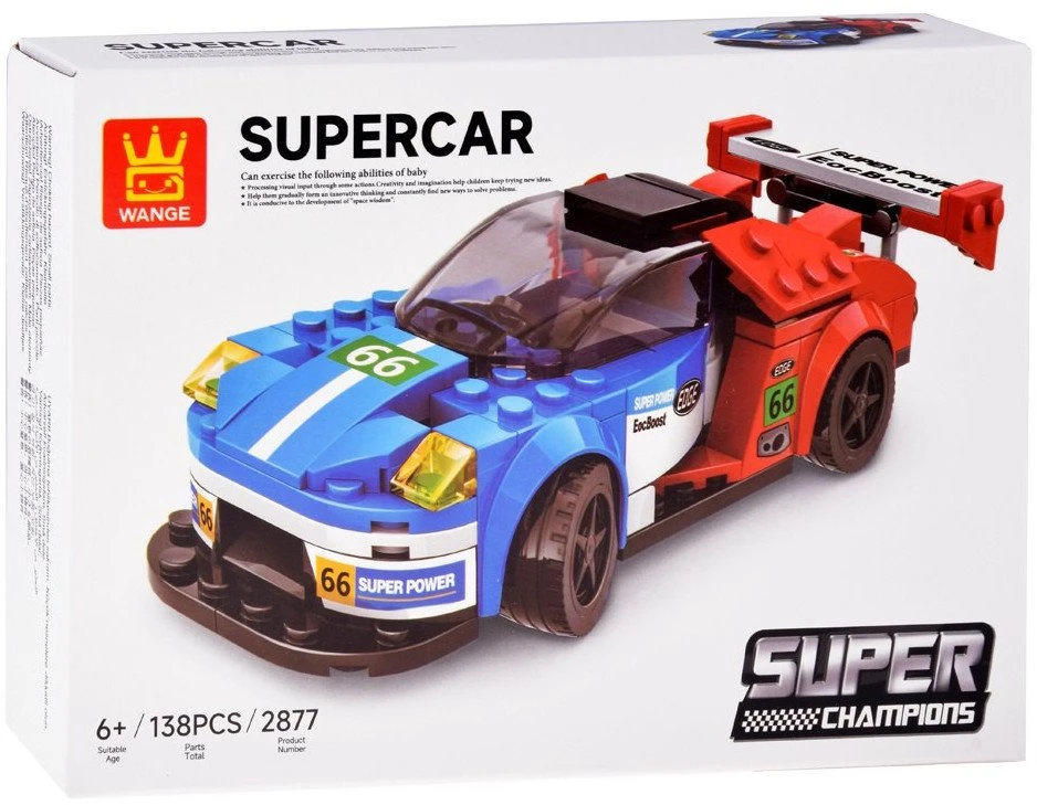 Jokomisiada Technical blocks Sports car Mėlynas-Raudonas 138-piece ZA5744