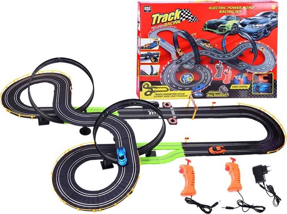 Jokomisiada Didelė lenktynių trasa + 2 automobiliai, 787 cm RC0546 trasa