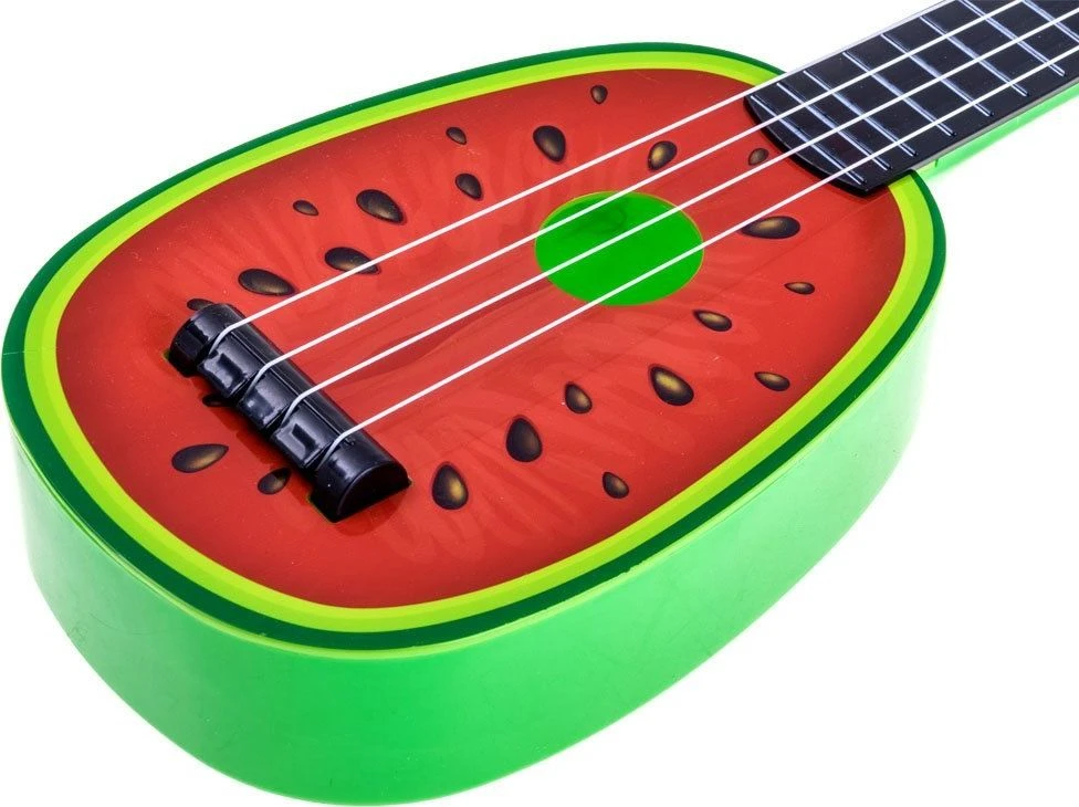 Jokomisiada vaisių gitara vaikams 37 cm IN0033 – Ukulele ARBŪZO STILIUS