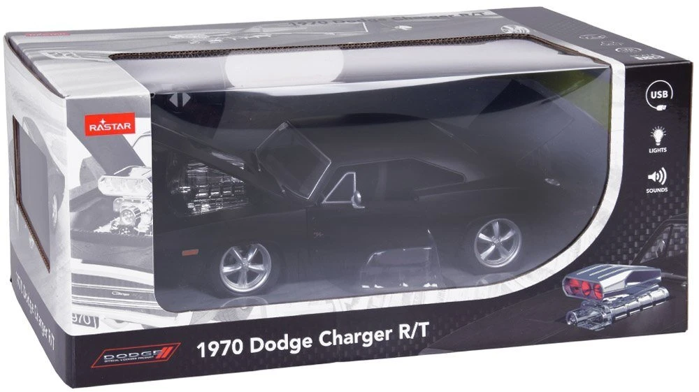 Jokomisiada Nuotoliniu būdu valdomas automobilis Dodge Charger R/T 1970 m., ikoniškas amerikietiškas RC0725