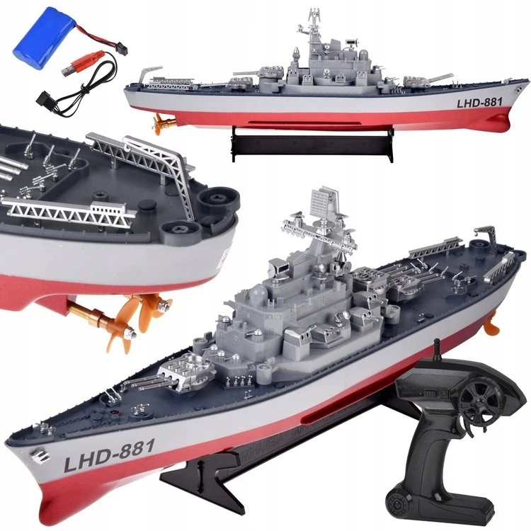 Jokomisiada Nuotoliniu būdu valdomas didžiulis laivas „BATTLESHIP LHD-881“, mastelis 1:390, RC0736