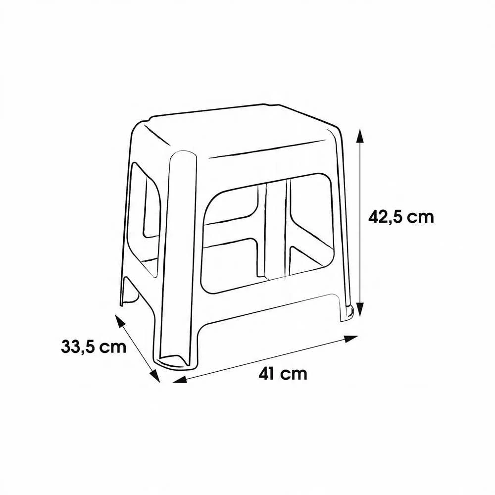 Keeeper taburetė „Maxi“ Max 41x33,5x42,5cm grafito spalvos