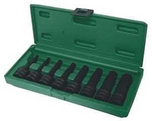 Smūginių sukimo antgalių rinkinys Jonnesway S06A408S; Torx; 1/2''; 8 vnt.