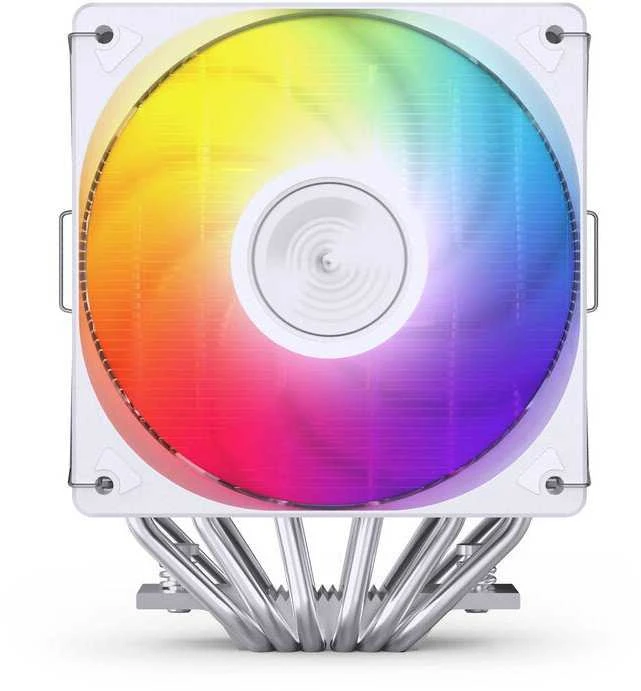Jonsbo CR-3000E 3-Pin procesoriaus aušintuvas, Dual-Tower, RGB, 260W TDP – baltos spalvos, 120mm