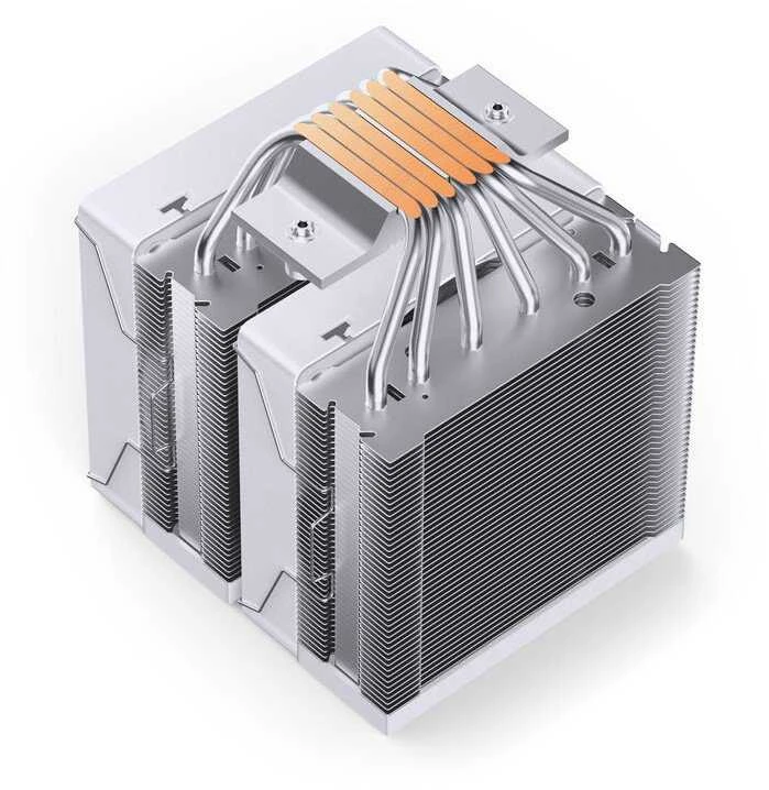 Jonsbo CR-3000E 3-Pin procesoriaus aušintuvas, Dual-Tower, RGB, 260W TDP – baltos spalvos, 120mm
