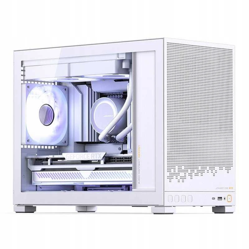 Jonsbo D32 STD Baltas PC-kompiuterio korpusas, Mini-kompiuterio korpusas, mATX, Tempered Glass – baltos spalvos