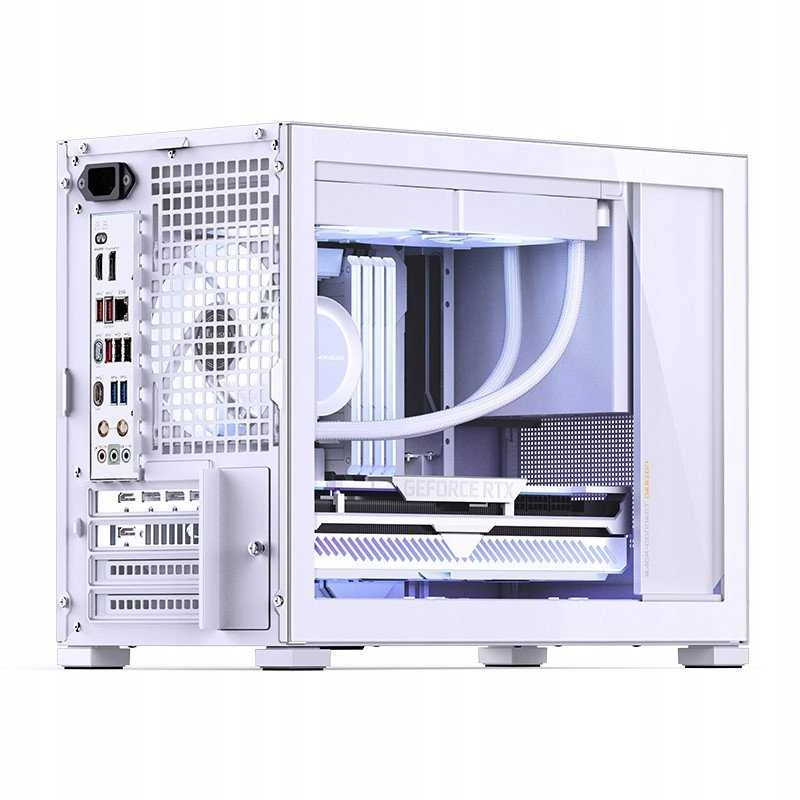 Jonsbo D32 STD Baltas PC-kompiuterio korpusas, Mini-kompiuterio korpusas, mATX, Tempered Glass – baltos spalvos