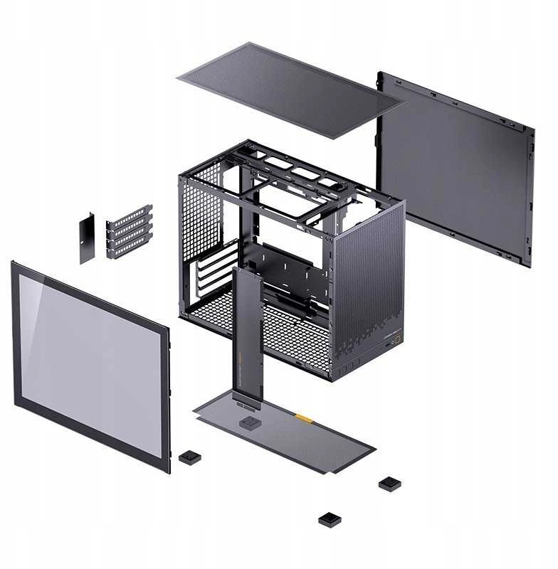 Jonsbo D32 STD Juodas PC-kompiuterio korpusas, Mini-kompiuterio korpusas, mATX, Tempered Glass – juodos spalvos