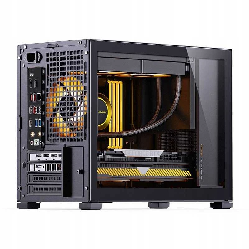 Jonsbo D32 STD Juodas PC-kompiuterio korpusas, Mini-kompiuterio korpusas, mATX, Tempered Glass – juodos spalvos