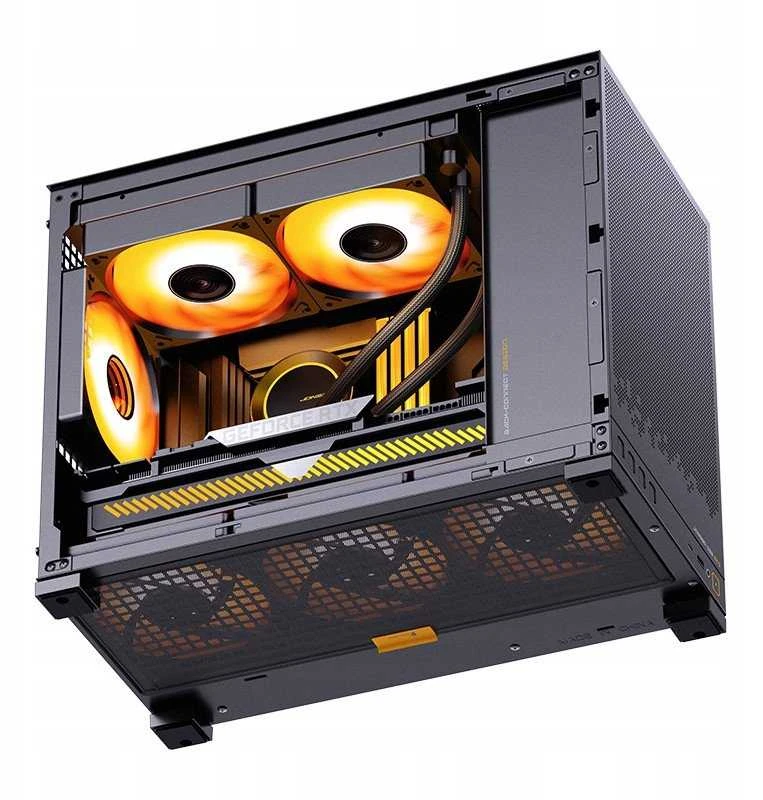 Jonsbo D32 STD Juodas PC-kompiuterio korpusas, Mini-kompiuterio korpusas, mATX, Tempered Glass – juodos spalvos