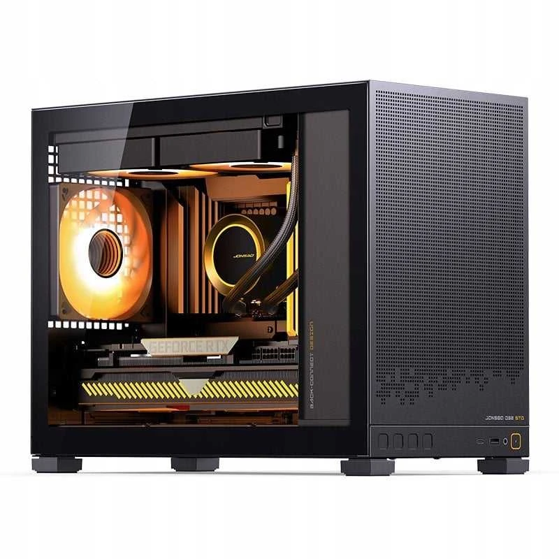 Jonsbo D32 STD Juodas PC-kompiuterio korpusas, Mini-kompiuterio korpusas, mATX, Tempered Glass – juodos spalvos