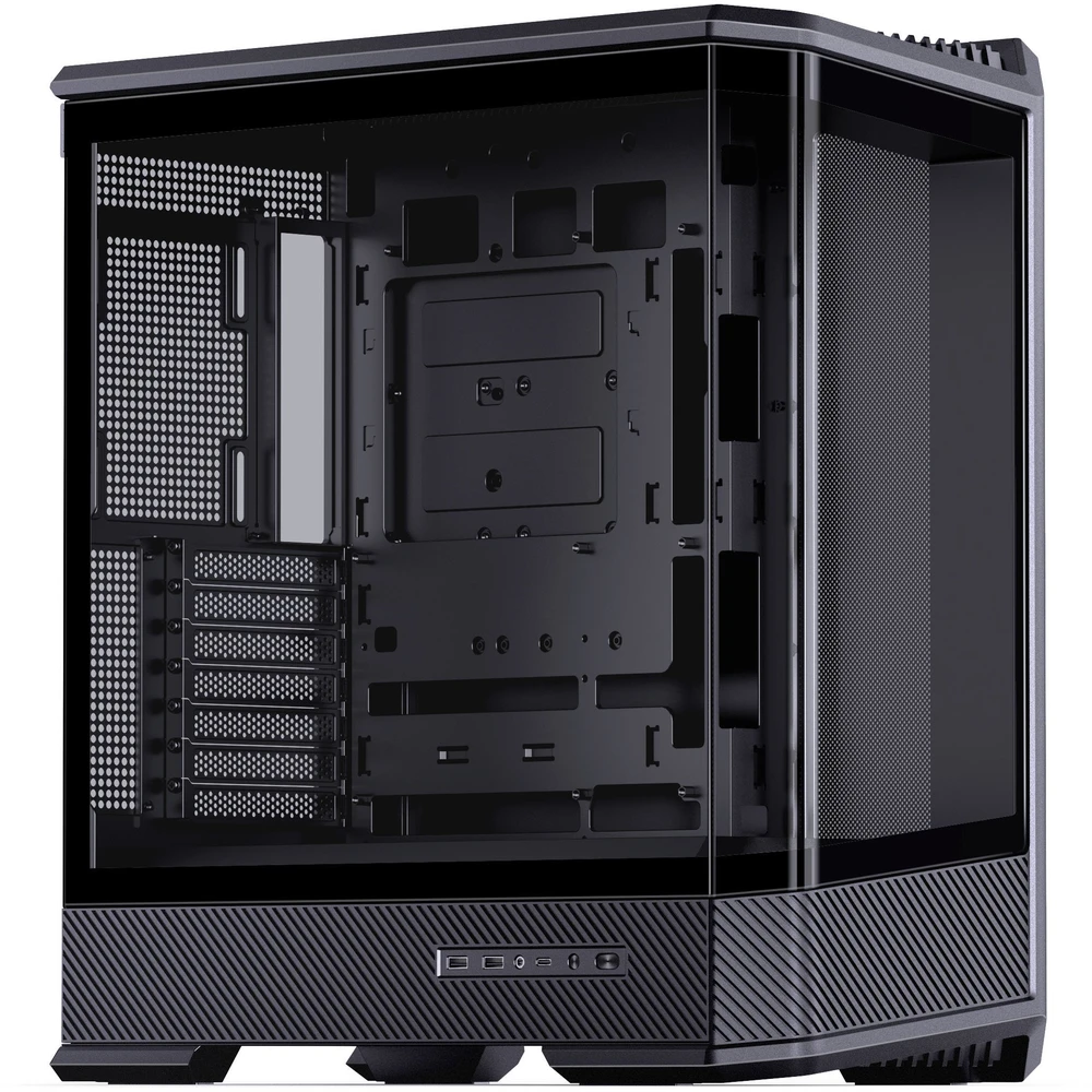 Jonsbo D400 PC-kompiuterio korpusas, Midi Tower, ATX, Tempered Glass – juodos spalvos