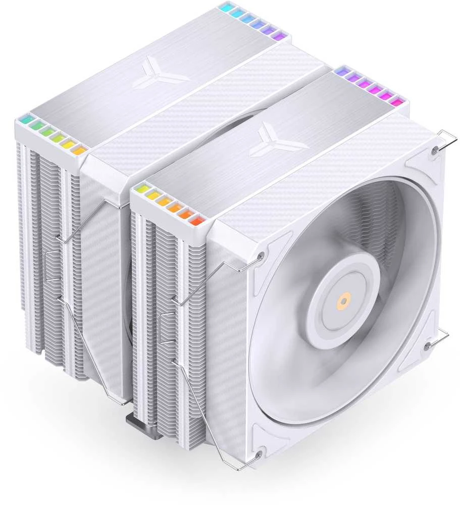 Jonsbo HX6280 procesoriaus aušintuvas, PWM, RGB – 130mm, baltos spalvos