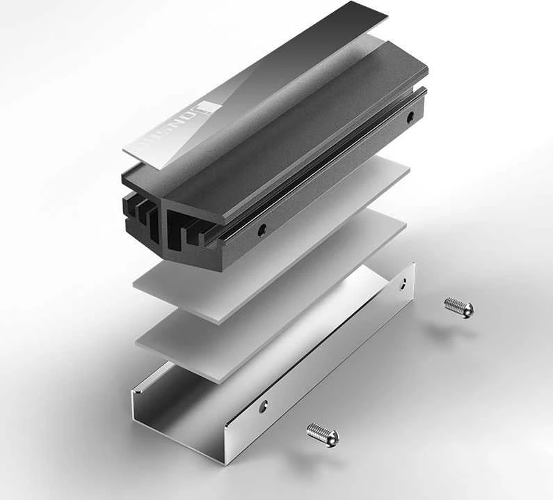 Jonsbo M.2 radiatoriaus SSD - pilka