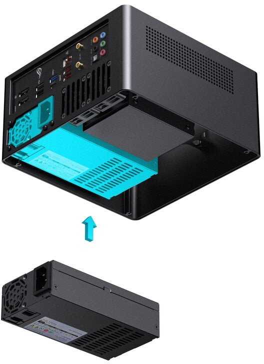 Jonsbo N10 PC kompiuterio korpusas, Mini-Tower, Mini-ITX – juodos spalvos