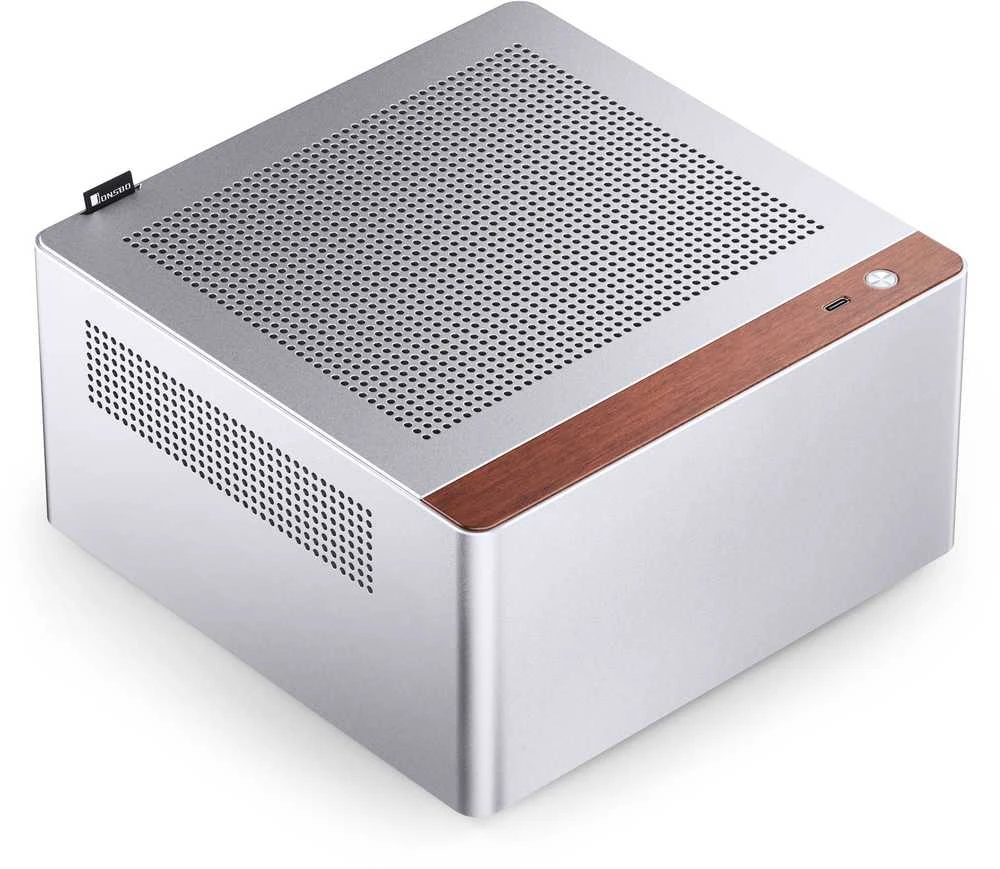 Jonsbo N10 PC-kompiuterio korpusas, Mini-Tower, Mini-ITX – sidabro spalvos