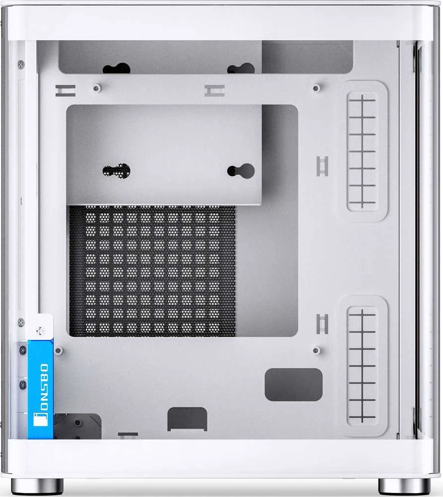 Jonsbo TK-0 PC kompiuterio korpusas, Mini-Tower, Mini-ITX, Tempered Glass, Holz – baltos spalvos