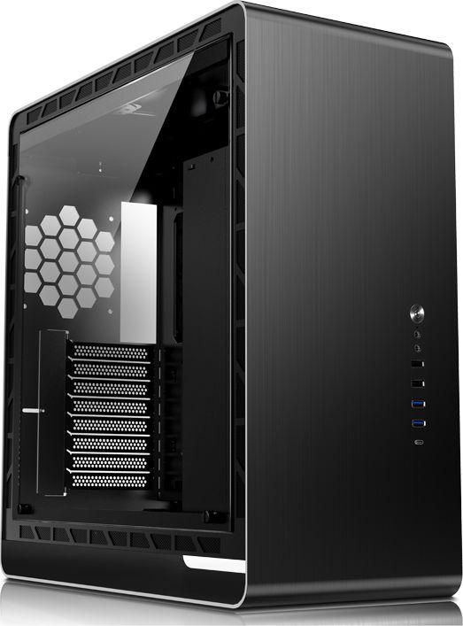 Jonsbo UMX6 Midi-Tower, grūdintas stiklas - juoda