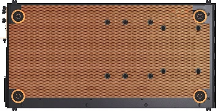 Jonsplus Z20 Micro-ATX kompiuterio korpusas, mit Tragegriff – juodos spalvos/oranžinės spalvos