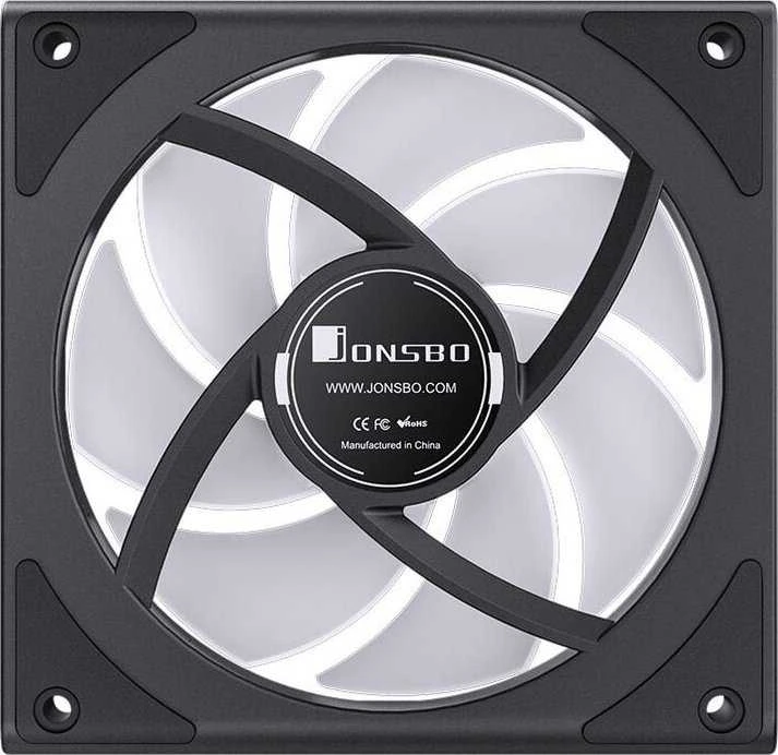 Jonsbo ZK-120B ARGB PWM korpuso ventiliatorius, 120mm, 3er-Pack – juodos spalvos