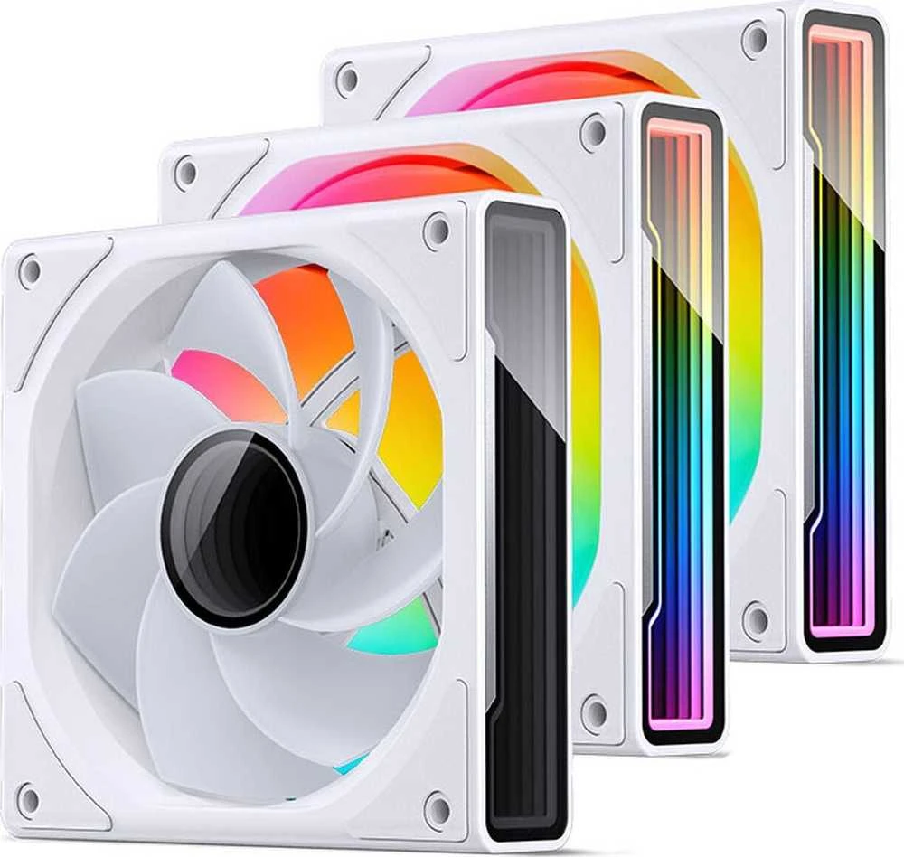 Jonsbo ZK-120WR Reverse PWM korpuso ventiliatorius, A-RGB – 120mm, baltos spalvos, 3er-Pack