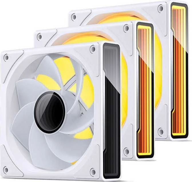 Jonsbo ZK-120WR Reverse PWM korpuso ventiliatorius, A-RGB – 120mm, baltos spalvos, 3er-Pack