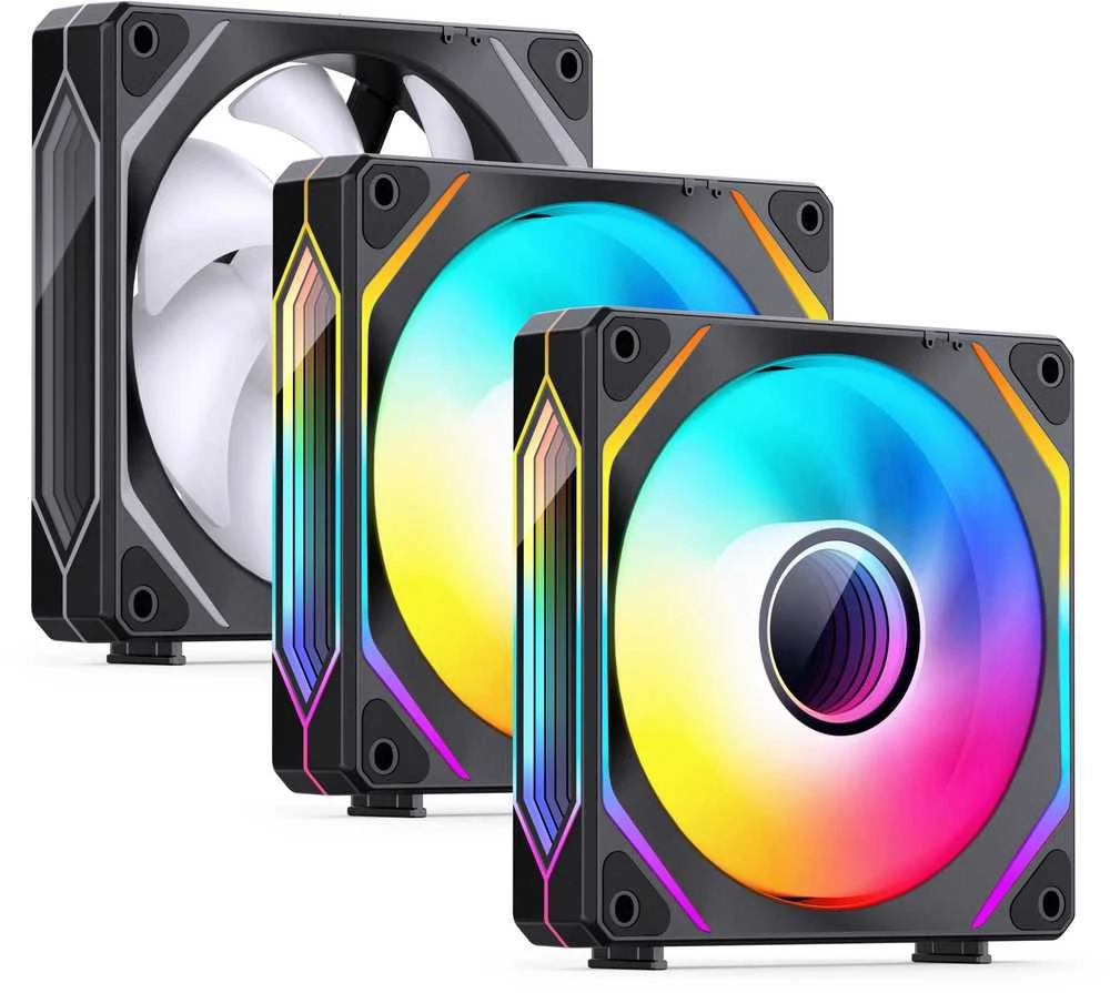 Jonsbo ZL-120B PWM ARGB korpuso ventiliatorius 3er Pack, – 120mm, juodos spalvos
