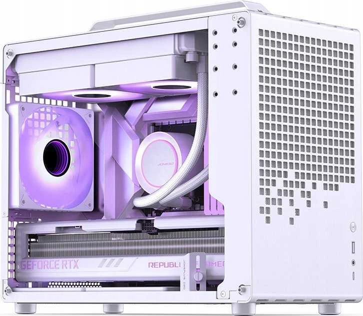 Jonsplus Z20 Micro-ATX kompiuterio korpusas, mit Tragegriff – baltos spalvos