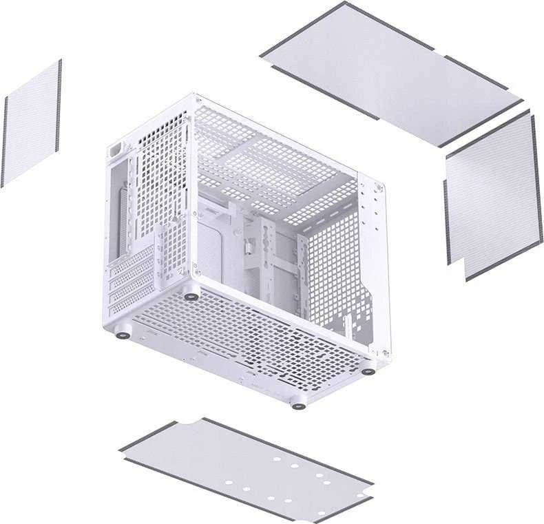 Jonsplus Z20 Micro-ATX kompiuterio korpusas, mit Tragegriff – baltos spalvos