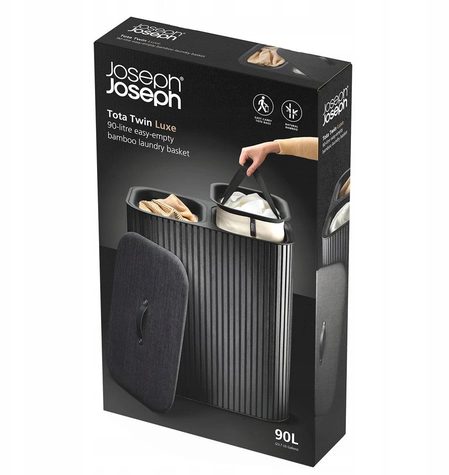Joseph Joseph Joseph Tota 2 Komory Bambus 90 l juoda