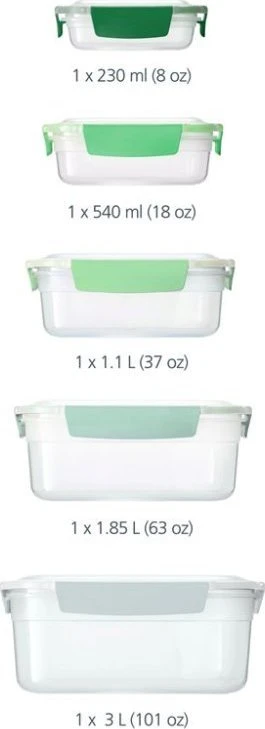Joseph Joseph Joseph Nest Lock Sage 5szt. permatomas