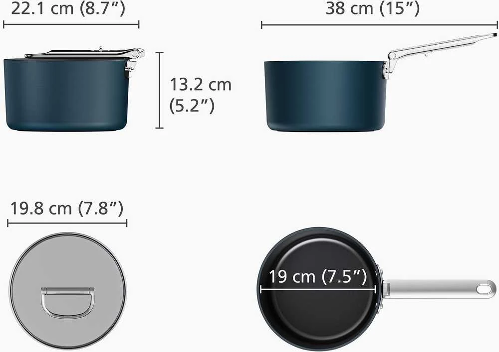 Joseph Joseph JJ-Kaistuvas 19cm su sulankstomu laikikliu+dangteliu. Erdvė