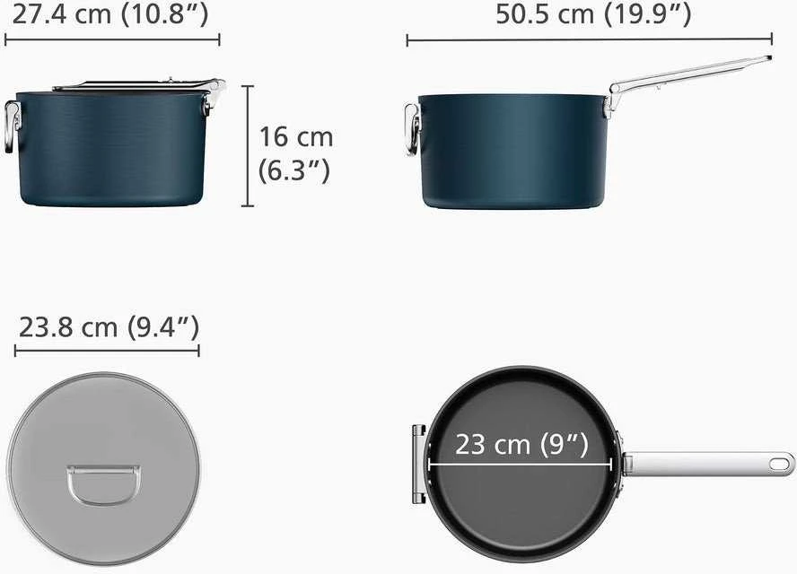 Joseph Joseph JJ-Kaistuvas 23cm su sulankstomu laikikliu+dangteliu. Erdvė