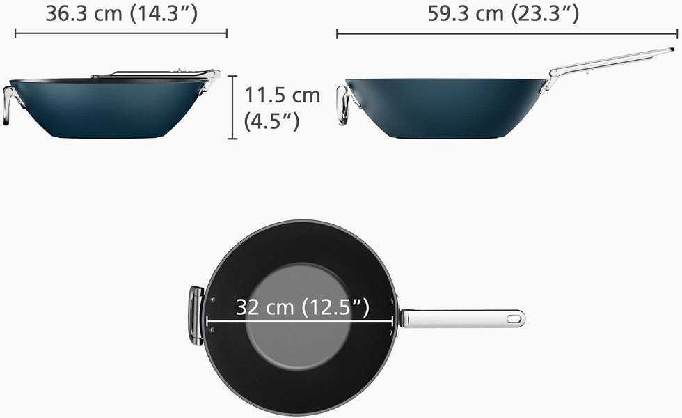 Joseph Joseph JJ-Wok 32cm su sulankstomomis rankenomis Space
