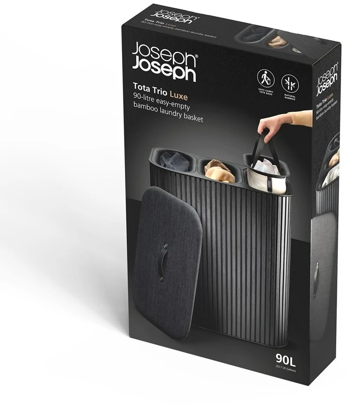 Joseph Joseph Joseph Tota Luxe 3 Komory 90 l Bambus juoda