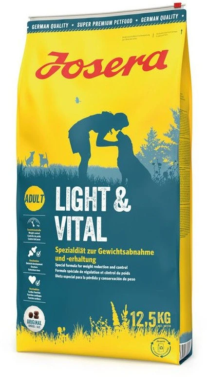 Josera Light & Vital sausas pašaras šunims svorio mažinimui ir kontrolei su paukštiena, 12,5kg