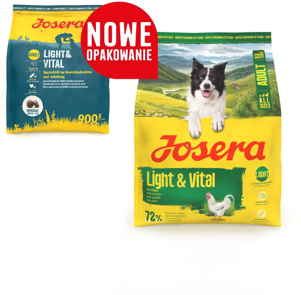 Šunų maistas - JOSERA Adult Light & Vital 3kg, Vištiena, 29% baltymų