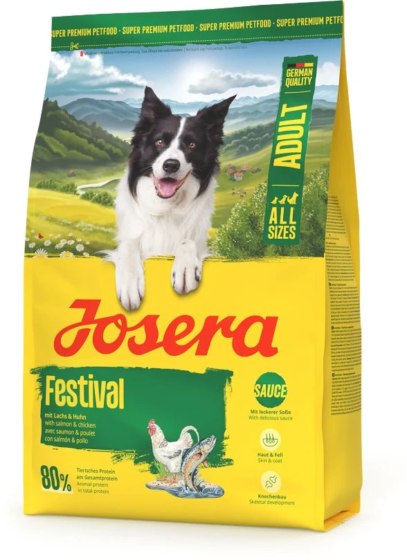 Šunų Maistas - JOSERA Suaugusiųjų Festivalis Su Lašiša Ir Vištiena 900g Be Glitimo