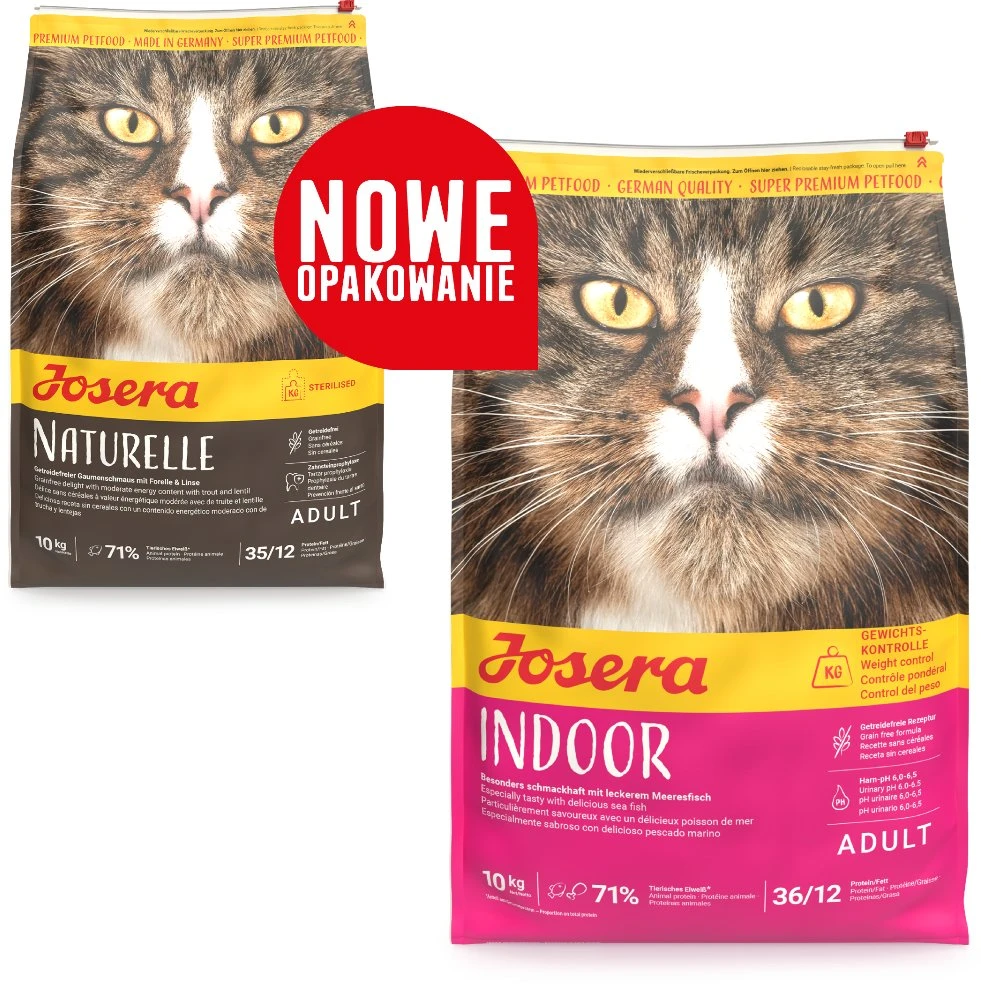 Josera Indoor begrūdis sausas pašaras katėms su paukštiena ir jūros žuvim, 2kg