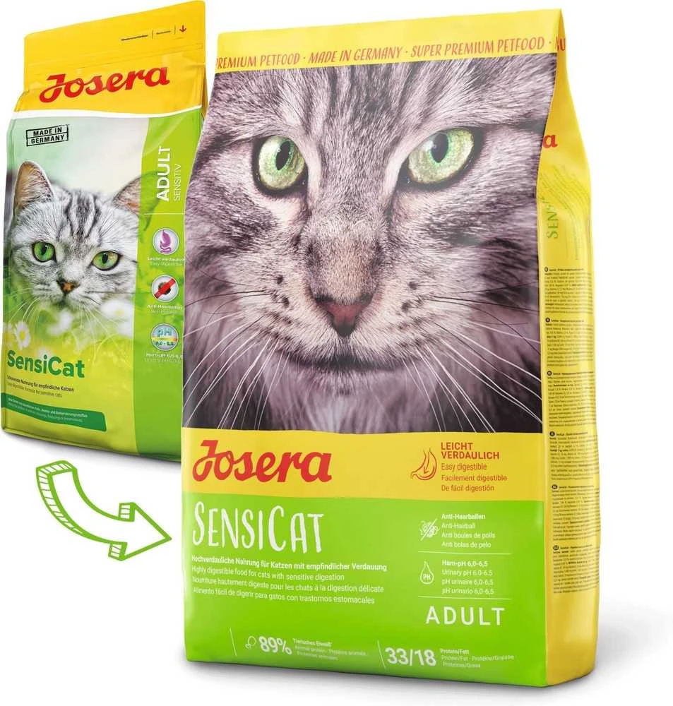 Josera SensiCat sausas maistas suaugusioms turinčioms jautrų skrandį katėms 10kg